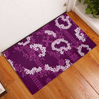 Mokihana Maile and Ilima Leis Rubber Doormat Akala Hawaiian Tapa Quilt Pattern - Polynesian Pride