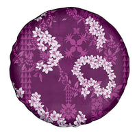 Mokihana Maile and Ilima Leis Spare Tire Cover Akala Hawaiian Tapa Quilt Pattern - Polynesian Pride