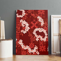 Mokihana Maile and Ilima Leis Canvas Wall Art Ulaʻula Hawaiian Tapa Quilt Pattern - Polynesian Pride