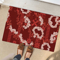 Mokihana Maile and Ilima Leis Rubber Doormat Ulaʻula Hawaiian Tapa Quilt Pattern - Polynesian Pride