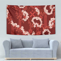 Mokihana Maile and Ilima Leis Tapestry Ulaʻula Hawaiian Tapa Quilt Pattern - Polynesian Pride