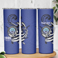 Personalized FSM 1986 Independence Day Skinny Tumbler Polynesian Shark Tattoo Style LT9 - Polynesian Pride