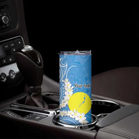 Personalized Palau 1994 Belau Rekid Skinny Tumbler Polynesian Plumeria Style LT9 - Polynesian Pride