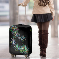 New Zealand Luggage Cover Aotearoa Silver Fern Mixed Papua Shell Green Vibe LT9 - Polynesian Pride