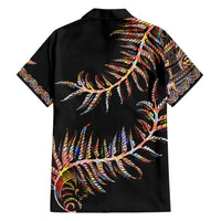 New Zealand Family Matching Short Sleeve Bodycon Dress and Hawaiian Shirt Aotearoa Silver Fern Mixed Papua Shell Red Vibe LT9 - Polynesian Pride