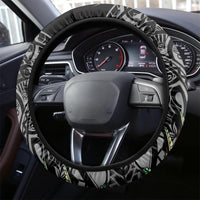 New Zealand Rugby Steering Wheel Cover NZ Black Fern Champions History With Papua Shell LT9 - Polynesian Pride