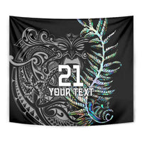 Custom New Zealand Rugby Tapestry NZ Black Fern Champions History With Papua Shell LT9 - Polynesian Pride