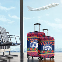 Personalised Guam Christmas Luggage Cover Felis Pusgua Santa Beach Polynesian Pattern LT9 - Polynesian Pride