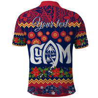 Personalised Guam Christmas Polo Shirt Felis Pusgua Santa Beach Polynesian Pattern LT9 - Polynesian Pride