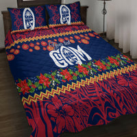 Personalised Guam Christmas Quilt Bed Set Felis Pusgua Santa Beach Polynesian Pattern LT9 - Polynesian Pride