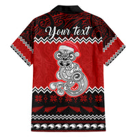 Personalised New Zealand Christmas Family Matching Off Shoulder Maxi Dress and Hawaiian Shirt Maori Tiki Meri Kirihimete LT9 - Polynesian Pride