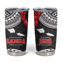 Samoa Black Saturday Tumbler Cup Samoa mo Samoa with Black Ula Fala LT9 Black - Polynesian Pride