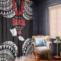Samoa Black Saturday Window Curtain Samoa mo Samoa with Black Ula Fala LT9 - Polynesian Pride