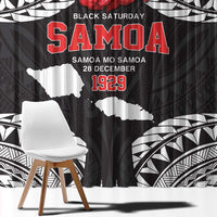 Samoa Black Saturday Window Curtain Samoa mo Samoa with Black Ula Fala LT9 - Polynesian Pride