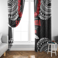 Samoa Black Saturday Window Curtain Samoa mo Samoa with Black Ula Fala LT9 - Polynesian Pride