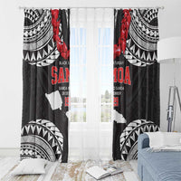 Samoa Black Saturday Window Curtain Samoa mo Samoa with Black Ula Fala LT9 - Polynesian Pride