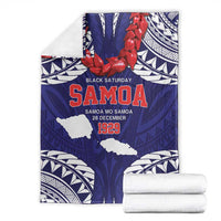 Samoa Black Saturday Blanket Samoa mo Samoa with Blue Ula Fala