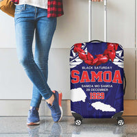 Samoa Black Saturday Luggage Cover Samoa mo Samoa with Blue Ula Fala