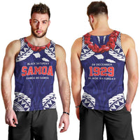 Samoa Black Saturday Men Tank Top Samoa mo Samoa with Blue Ula Fala