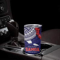 Samoa Black Saturday Tumbler Cup Samoa mo Samoa with Blue Ula Fala LT9 - Polynesian Pride