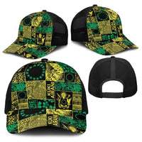 Cook Islands Mere Kiritimiti Baseball Net Cap Pacific Patchwork Xmas Vibes LT9 - Polynesian Pride