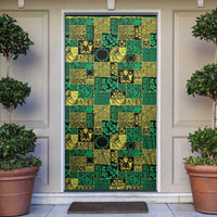 Cook Islands Mere Kiritimiti Door Cover Pacific Patchwork Xmas Vibes - Polynesian Pride