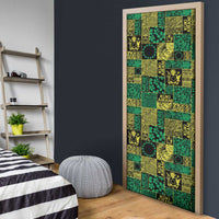 Cook Islands Mere Kiritimiti Door Cover Pacific Patchwork Xmas Vibes - Polynesian Pride