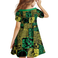 Cook Islands Mere Kiritimiti Family Matching Mermaid Dress and Hawaiian Shirt Pacific Patchwork Xmas Vibes LT9 - Polynesian Pride