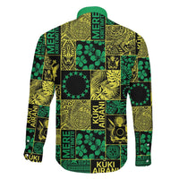 Cook Islands Mere Kiritimiti Family Matching Off Shoulder Short Dress and Hawaiian Shirt Pacific Patchwork Xmas Vibes LT9 - Polynesian Pride