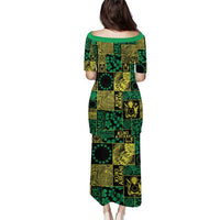 Cook Islands Mere Kiritimiti Family Matching Puletasi and Hawaiian Shirt Pacific Patchwork Xmas Vibes LT9 - Polynesian Pride