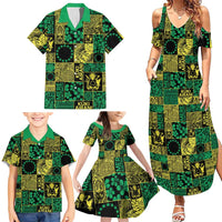 Cook Islands Mere Kiritimiti Family Matching Summer Maxi Dress and Hawaiian Shirt Pacific Patchwork Xmas Vibes LT9 - Polynesian Pride