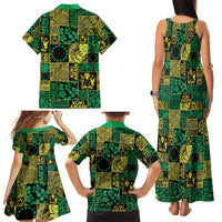 Cook Islands Mere Kiritimiti Family Matching Tank Maxi Dress and Hawaiian Shirt Pacific Patchwork Xmas Vibes LT9 - Polynesian Pride