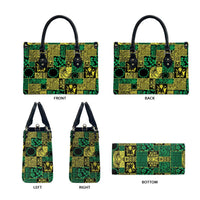 Cook Islands Mere Kiritimiti Leather Bag Pacific Patchwork Xmas Vibes - Polynesian Pride