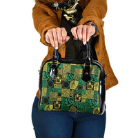 Cook Islands Mere Kiritimiti Shoulder Handbag Pacific Patchwork Xmas Vibes - Polynesian Pride