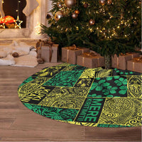 Cook Islands Mere Kiritimiti Tree Skirt Pacific Patchwork Xmas Vibes LT9 - Polynesian Pride
