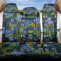 Solomon Islands Meri Kirihimete Back Car Seat Cover Pacific Patchwork Xmas Vibes - Polynesian Pride