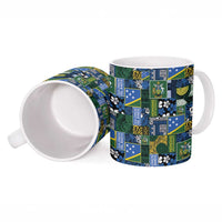 Solomon Islands Meri Kirihimete Ceramic Mug Pacific Patchwork Xmas Vibes - Polynesian Pride