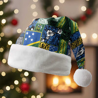 Solomon Islands Meri Kirihimete Christmas Santa Hat Pacific Patchwork Xmas Vibes - Polynesian Pride