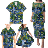 Solomon Islands Meri Kirihimete Family Matching Puletasi and Hawaiian Shirt Pacific Patchwork Xmas Vibes LT9 - Polynesian Pride