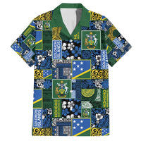 Solomon Islands Meri Kirihimete Family Matching Tank Maxi Dress and Hawaiian Shirt Pacific Patchwork Xmas Vibes - Polynesian Pride