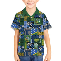 Solomon Islands Meri Kirihimete Kid Hawaiian Shirt Pacific Patchwork Xmas Vibes - Polynesian Pride