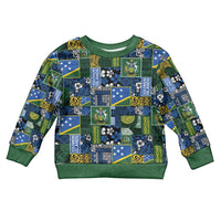Solomon Islands Meri Kirihimete Kid Ugly Christmas Sweater Pacific Patchwork Xmas Vibes - Polynesian Pride