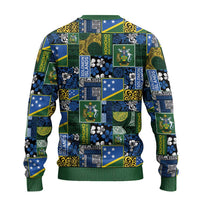 Solomon Islands Meri Kirihimete Ugly Christmas Sweater Pacific Patchwork Xmas Vibes - Polynesian Pride