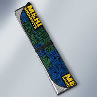 Solomon Islands Meri Kirihimete Auto Sun Shade Funny Santa Riding Shark - Polynesian Pride