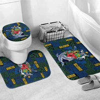 Solomon Islands Meri Kirihimete Bathroom Set Funny Santa Riding Shark - Polynesian Pride