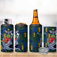 Solomon Islands Meri Kirihimete 4 in 1 Can Cooler Tumbler Funny Santa Riding Shark - Polynesian Pride
