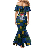 Solomon Islands Meri Kirihimete Mermaid Dress Funny Santa Riding Shark LT9 - Polynesian Pride