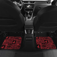 Black Tonga Kilisimasi Fiefia Car Mats Pacific Patchwork Xmas Vibes - Polynesian Pride