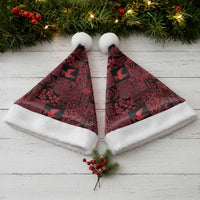 Black Tonga Kilisimasi Fiefia Christmas Santa Hat Pacific Patchwork Xmas Vibes - Polynesian Pride