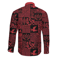 Black Tonga Kilisimasi Fiefia Family Matching Tank Maxi Dress and Hawaiian Shirt Pacific Patchwork Xmas Vibes - Polynesian Pride